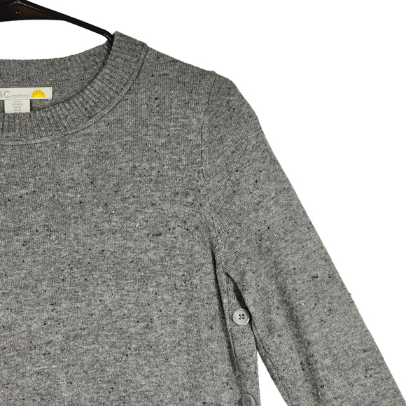 C&C California M Womens Sweater Gray Pullover‎ Merino Wool Alpaca Nylon - Picture 8 of 14